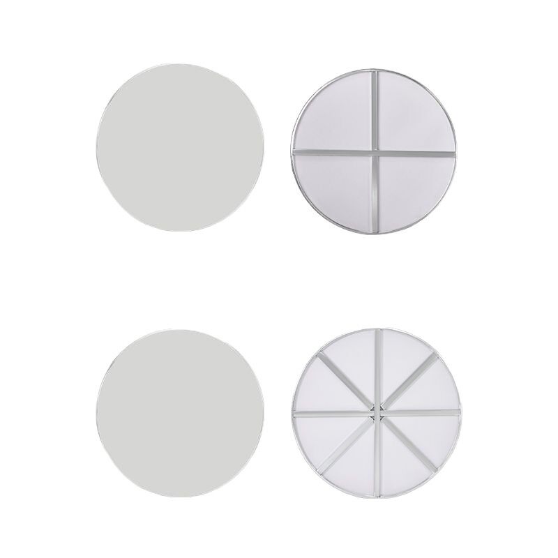 加厚不锈钢转盘圆桌折叠桌园桌转盘烧烤8人10人小圆桌食堂餐桌