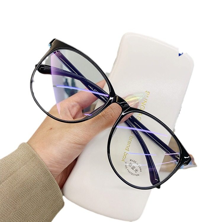 2025 new trend large frame anti-blue light glasses frame Korean plain red net glasses anti-blue light flat mirror wholesale