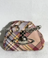 Pink plaid bowling ball