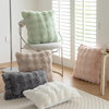 Rabbit Fur Bubble Velvet Pillow Autumn and Winter Pure Color Plush Living Room Sofa Cushion Study Bedroom Model Room Pillow Case
