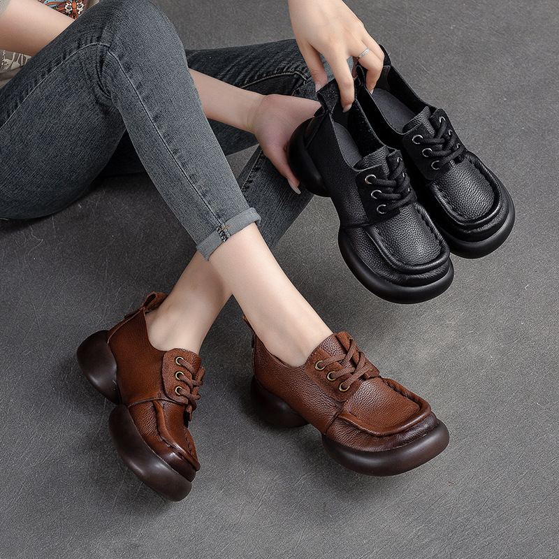 (Mới) Mã B2624 Giá 2390K: Giày Thể Thao Tăng Chiều Cao Nữ Huaidu Hàng Mùa Xuân Thu Đông Phục Cổ Cổ Điển Đế Cao Giày Dép Nữ Chất Liệu Da Bò G05 Sản Phẩm Mới, (Miễn Phí Vận Chuyển Toàn Quốc).
