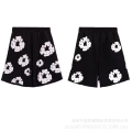 Black Casual Shorts (White Wreath)