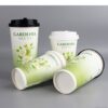 Disposable Milk Tea Cups with Lids for Hot Drinks, Chinese-Style Milk Tea Paper Cups, Thickened, Anti-Scalding, Single-Layer Packaging Cups, Commercial Wholesale