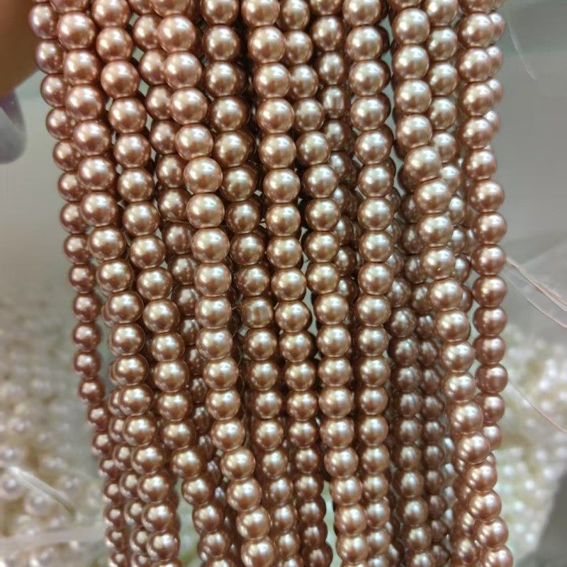 女款玻璃仿珍珠短项链百搭珍珠饰品DIY毛衣链锁骨韩版潮流国风