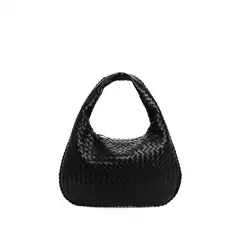 Cross-Border Large-Capacity Woven Handbag for Women 2025 New Versatile Dumpling Bag Niche Simple Casual Shoulder Bag