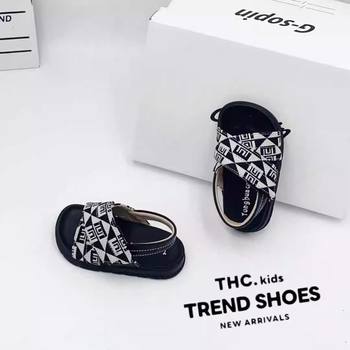 2024 Summer Explosions Trendy Baby Soft Sole Sandals Kindergarten All-match Soft Sole Slippers Sandals Handsome Beach Shoes