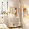 Bedroom Floor-Standing Clothes Rack Indoor Room Household Clothes Hanging Multi-Functional Removable Clothes Drying Rack Simple Coat Rack