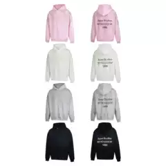 American-Style Trendy Brand Ac, Simple Style, Classic Letter Print, Spray-Painted Dot-Grained Finish, 420Gsm Fleece Hooded Sweatshirt, Wide Fit