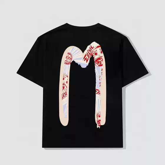 One-piece delivery summer new fashion brand Lucky God Big M printed short-sleeved T-shirt for men and women