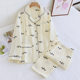 More than 24 pure cotton confinement clothes spring and autumn postpartum nursing pregnant women maternity pajamas two-piece set