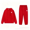 Red hooded jogger set