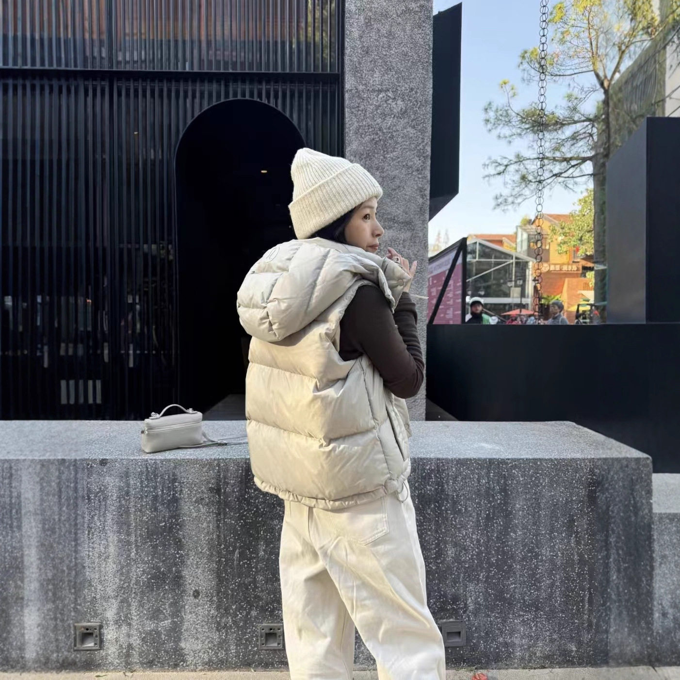 Lulu's Same Style Wunderpuff Puff Four-Panel Vest down Jacket Vest, Warm and Versatile for Women in Winter