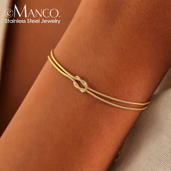 Emanco Cross-Border Hot-Selling Knotted Snake Bone Bracelet Amazon Independent Station Bracelet European and American Foreign Trade Bracelet Bracelet
