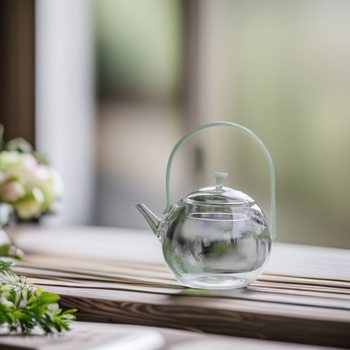 New High-Looking Tea Kettle with High Borosilicate Glass Water Boiling Kettle, Electric Ceramic Stove Heating Cold Brew Flower Teapot