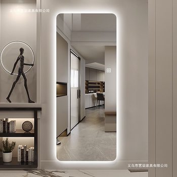 Full-Length Mirror with Light, Full-Length Mirror, High-Definition Full-Length Mirror, Wall-Mounted Home Clothing Fitting Mirror, Bedroom Luminous Mirror with Light