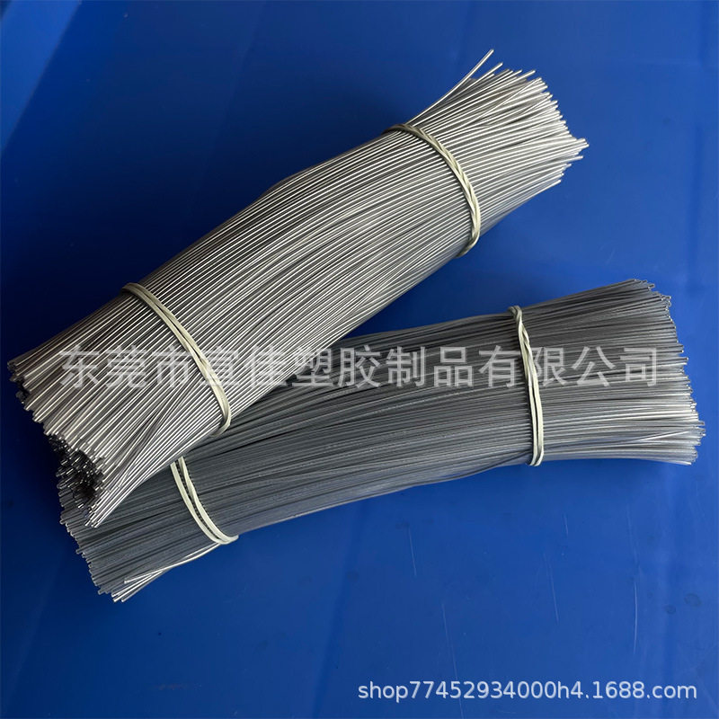 Factory Direct PE transparent round small iron wire tie wire soft tie 1MM adjustable length plastic coated transparent tie wire