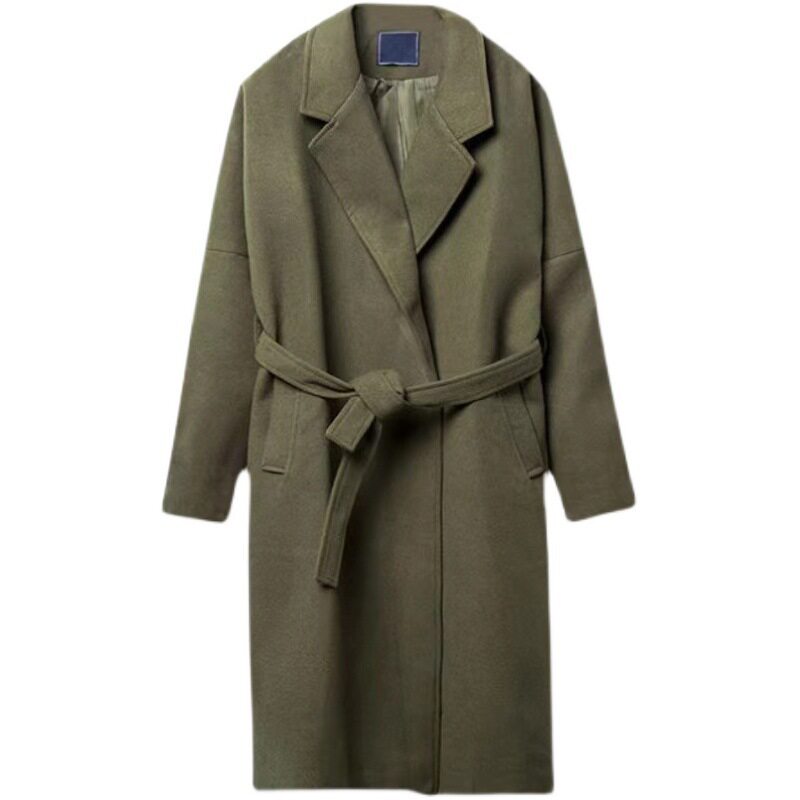 Mens Wool Blend Overcoat Loose Fit Mid Length Winter Coat Casual Style Available in Green Black Brown Wholesale