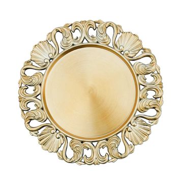 Factory Direct Batch Plate Lace European and American Banquet Plate Decoration Retro Wedding Banquet Accessible Luxury Plate Charger Plate