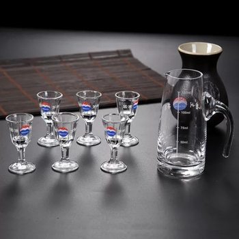 Moutai Wine Set, White Wine Cup, Moutai Cup, Spirit Cup, Crystal Wine Divider, Small Wine Glass, Gift Box Set, Seven-Piece Set