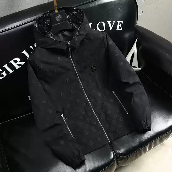 European Station Light Luxury Men's Clothing Chubby Men's Spring Coat Men's Casual Men's Jacket Hooded Loose Large Version Top Trendy