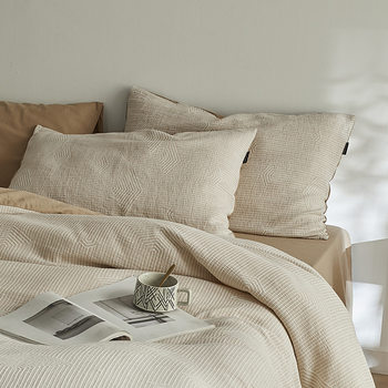 60 air three-layer jacquard cotton four-piece set washed cotton cotton three-piece set modern quilt cover bedding