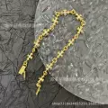 Gold Cross Flower Bracelet (White Diamond)