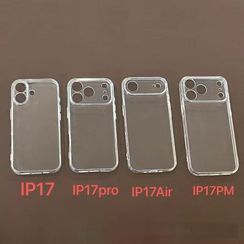 Apple 17 Phone Case iPhone 16 Transparent 15 Silicone 13 Anti-Drop 14 Soft Case 17Pro Cross-Border 17Promax