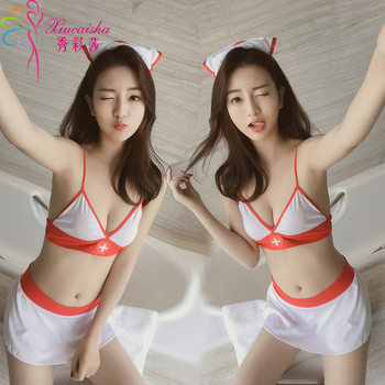 New sexy lingerie sexy split nurse pure desire passion uniform suit free off mini skirt small chest underwear