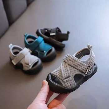 Baby Toddler Shoes 2025 Summer New Boys' Toe-Cap Sandals Girls' Sports Shoes Baby Kidsren's Non-Slip Soft-Soled Shoes