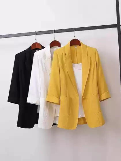 2024 Korean Style Loose Small Suit Jacket Women's Summer Thin New plus size Women's Suit