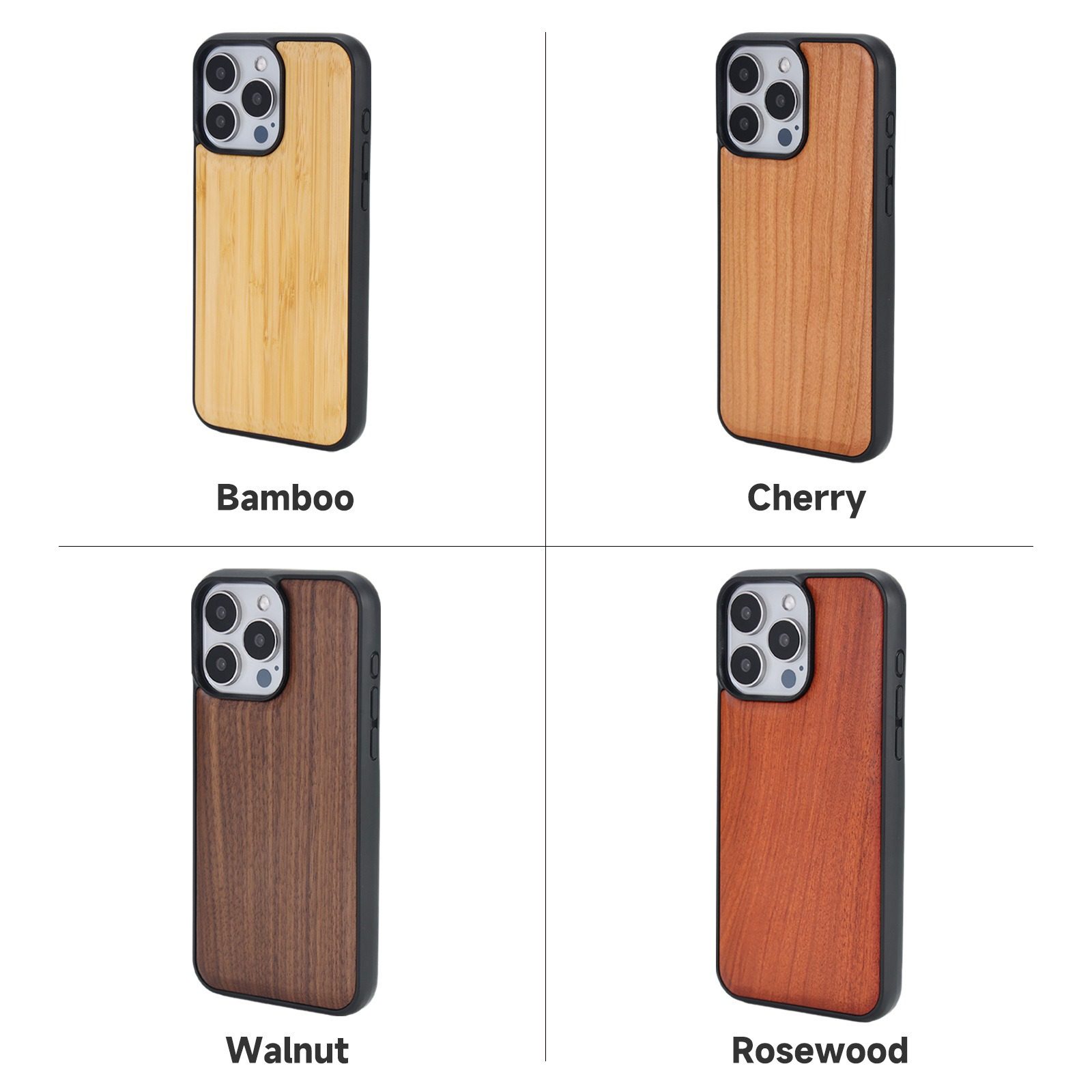 Suitable for Apple 17Pro Solid Wood Phone Case 17Promax Wooden All-Inclusive Anti-Fall Protective Cover 17 Wooden Phone Case