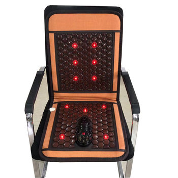 Manufacturer Wholesale Tourmaline Germanium Stone Photon Heating Moxibustion Instrument Vibrating Cushion Backrest Boss Chair Backrest Cushion
