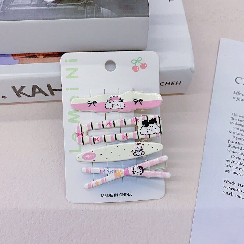 甜美交叉猫猫发夹可爱少女卡通侧边刘海夹网红ins高颜值百搭发饰