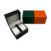 Pu Leather Watch Box Manufacturer Ready-Made Couple Watch Packaging Box Flip Packaging Double Watch Box Full Leather Two-Color Watch Box