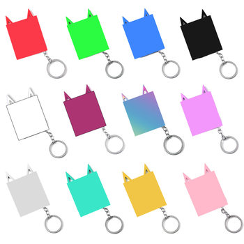 Outdoor 2 finger buckle keychain ornaments cute Justice cat Tiger Buckle anti-body anti-wolf supplies window breaker pendant