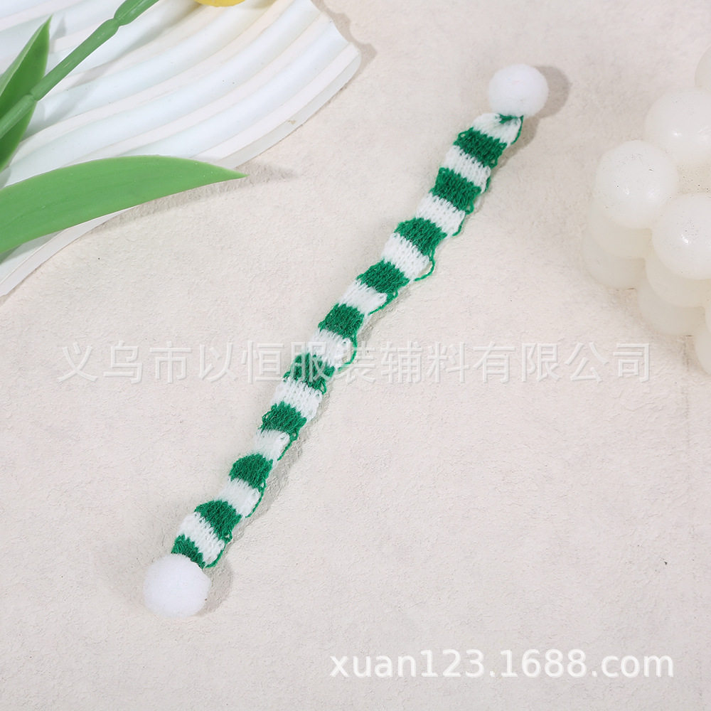 现货圣诞迷你针织小围巾卡通公仔娃娃DIY玩具围脖配饰圣诞节装饰