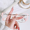 Anti-blue Light Retro Cat's Eye Glasses Frame New All-match European and American Metal Fashionable Glasses Frame Premium Sense