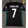 1718 real madrid away custom #7 jersey + champions league armband