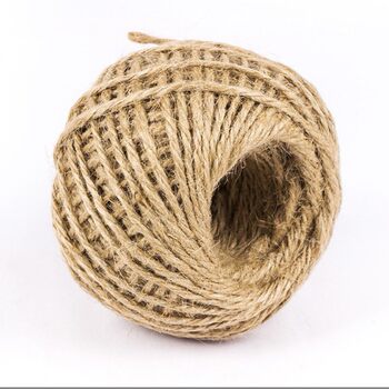 Jute Rope Wholesale 3m Natural Jute Rope 3-Strand Braided Christmas Decoration Bundled Hemp Rope Handmade Tag Rope