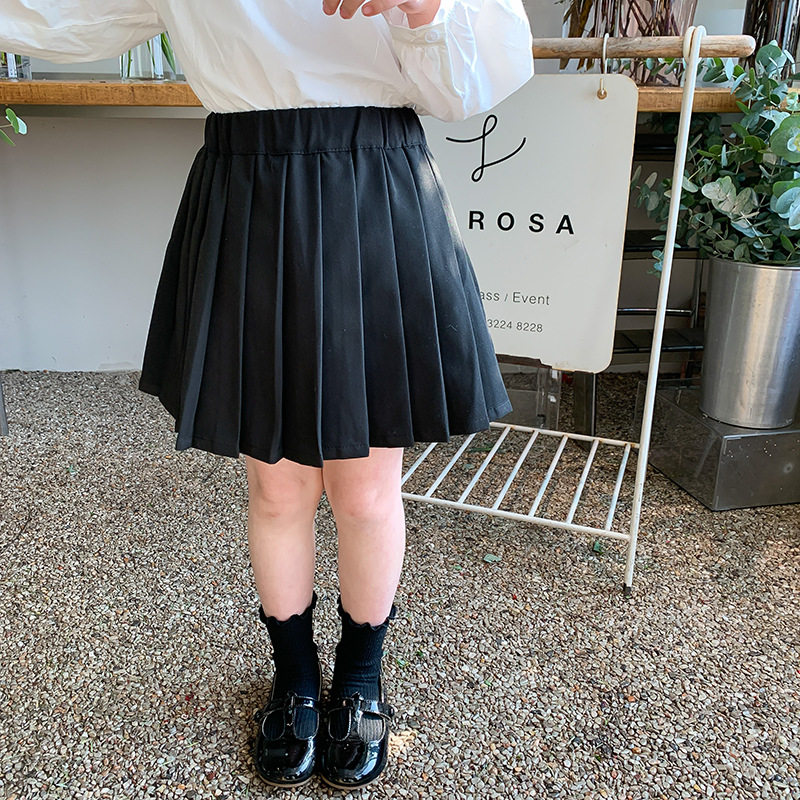 女童百褶裙半身裙儿童学院风短裙2024秋季新款女孩黑色JK裙子洋气,淘宝优惠券,粉丝福利购,淘宝优惠卷