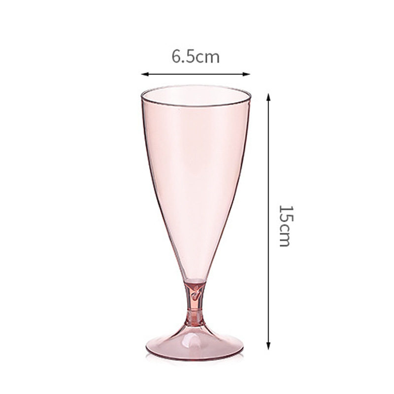 Plastic Champagne Glass Goblet Party Wine Glass Stackable Detachable Cocktail Glass Colorful Red Wine Glass Set