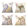 Nordic Simple Easter Pillow Sofa Bedroom Cushion Holiday Decoration Cushion Imitation Linen Printed Pillow Cover