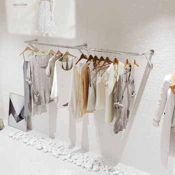 Clothing Store Wall Display Rack Side Hanging Clothes Display Rack Children's Wear Wall-Mounted Shelf Women's Clothing Store Wall Hangers