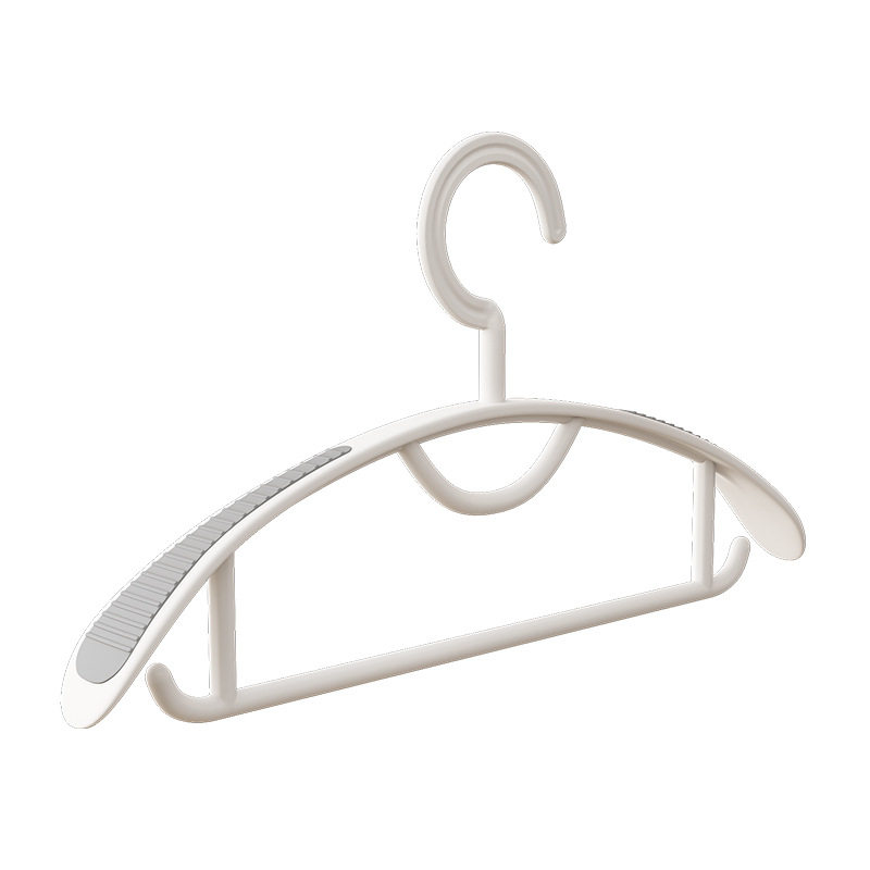 Household Seamless Non-Slip Clothes Hanger for Clothes Protectors Can't-up Bag Clothes-drying Bracing Double-position Narrow Shoulder Bold Clothes Hanger Plastic Semi-round Wide Shoulder