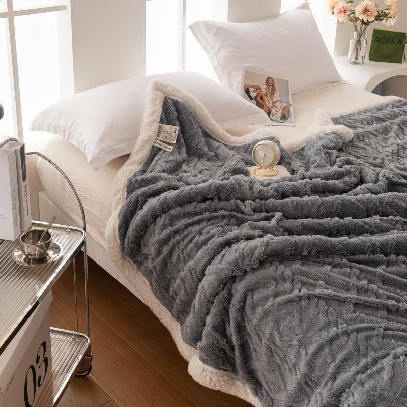 Foreign Trade Air Conditioning Blanket Taffeta Thickened Cross-Border Spot Jacquard Coral Fleece Blanket Flannel Blanket Cover Blanket Fleece Blanket