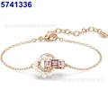 Pink diamond pearl double ring bracelet 5741336