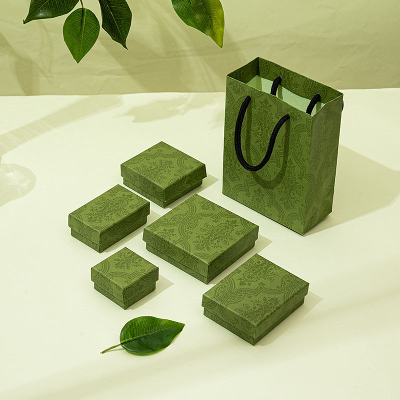 Jewelry Box, Jewelry Packaging Box, Heaven and Earth Cover Ring Box, Retro Green Bracelet Box, Earrings, Necklace, Bracelet Gift Box