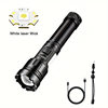 Cross-border strong light telescopic zoom flashlight Type-c charging multifunctional outdoor lighting COB side light with magnetic attraction