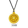 Imitation vietnam gold turnable eight treasure compass pendant necklace women's disc hollow pendant sweater chain wholesale