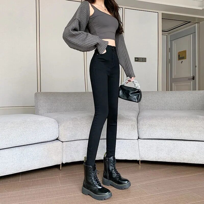 High Waisted Skinny Jeans for Women Stretch Denim Slim Fit Tapered Leg Spring Fall Fashion Wholesale Available